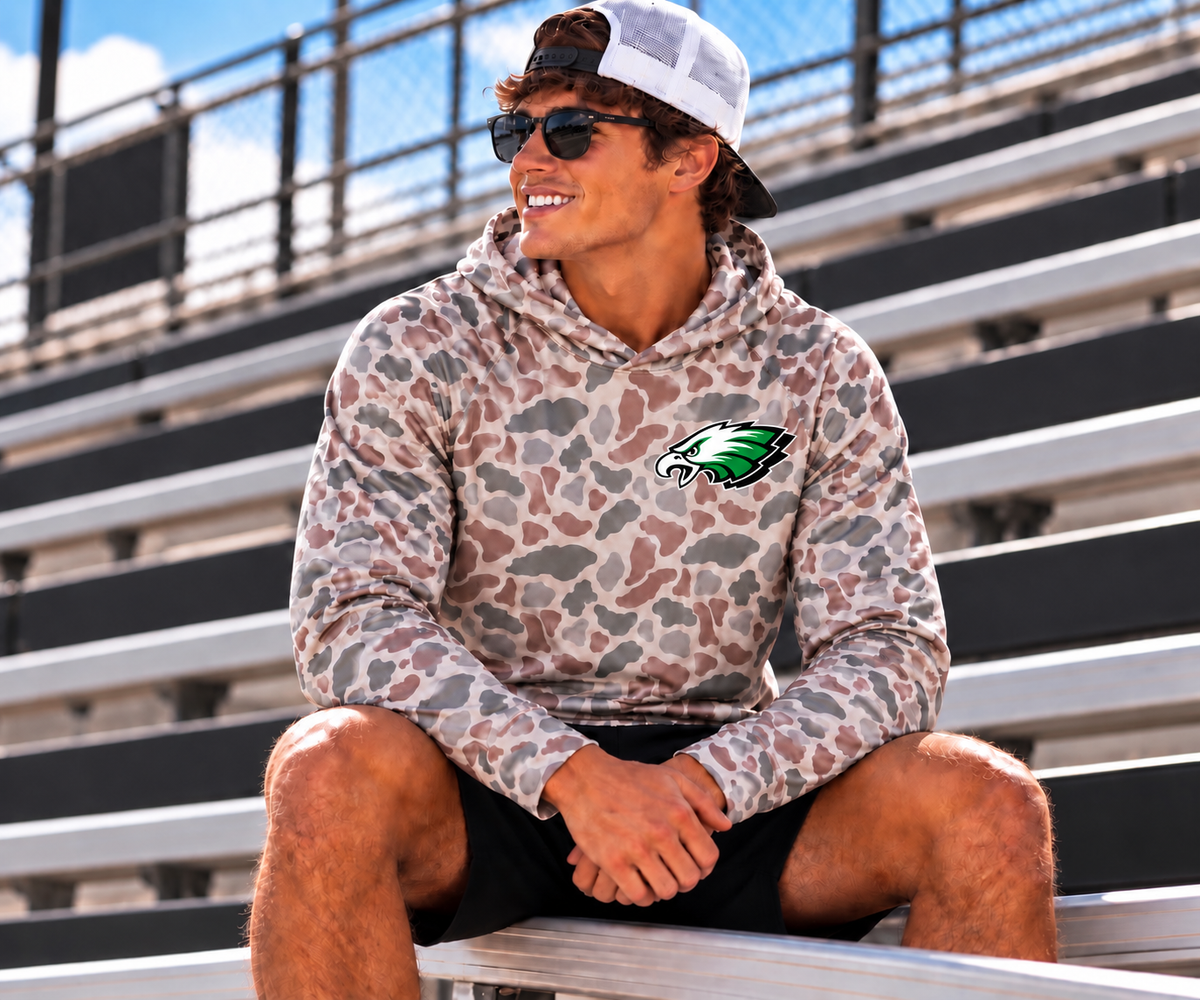 PREORDER | Pocket Green Eagle Deer Camo Performance Hoodie