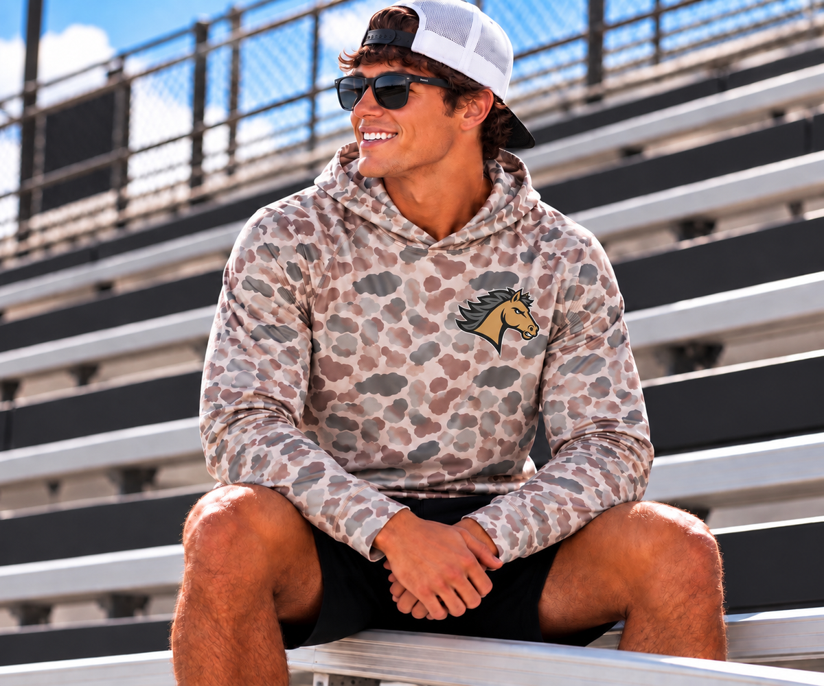 PREORDER | Pocket Broncos Deer Camo Performance Hoodie