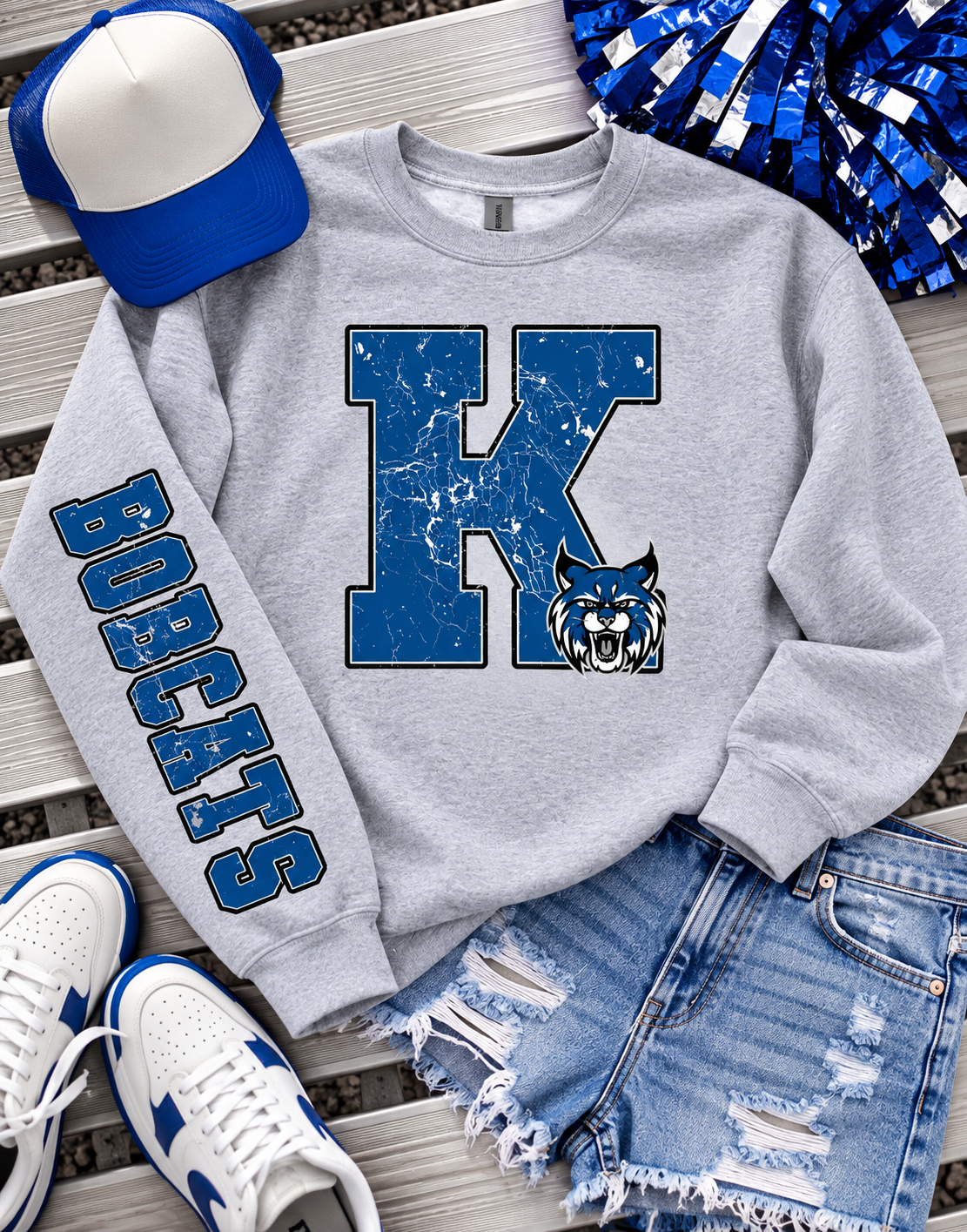 PREORDER | K Bobcats Sleeve Mascot Sweatshirt