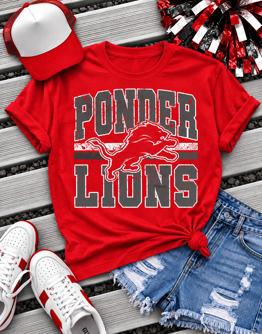 Ponder Lions Block Tee