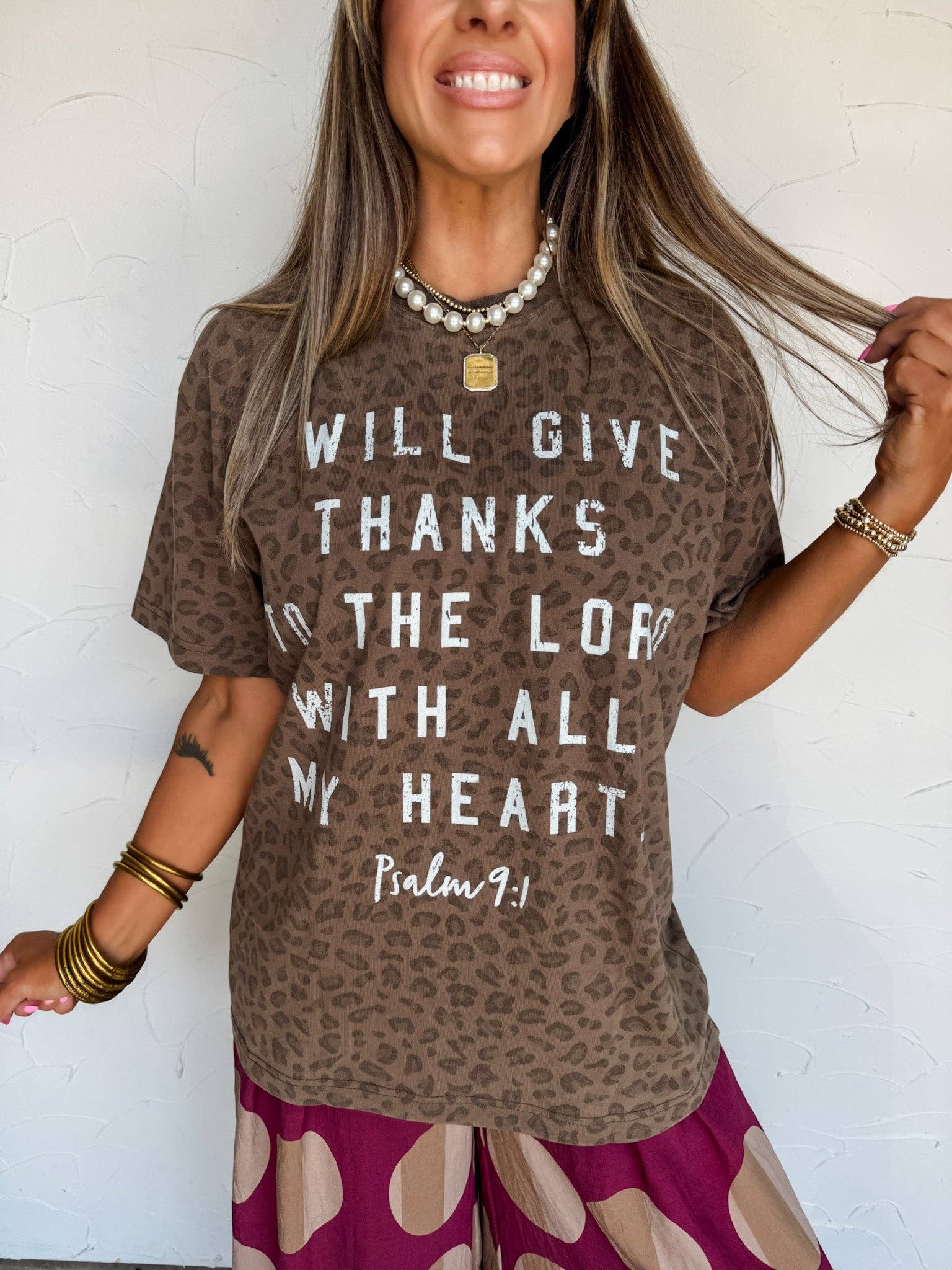 Thanks to the Lord Leopard Tee