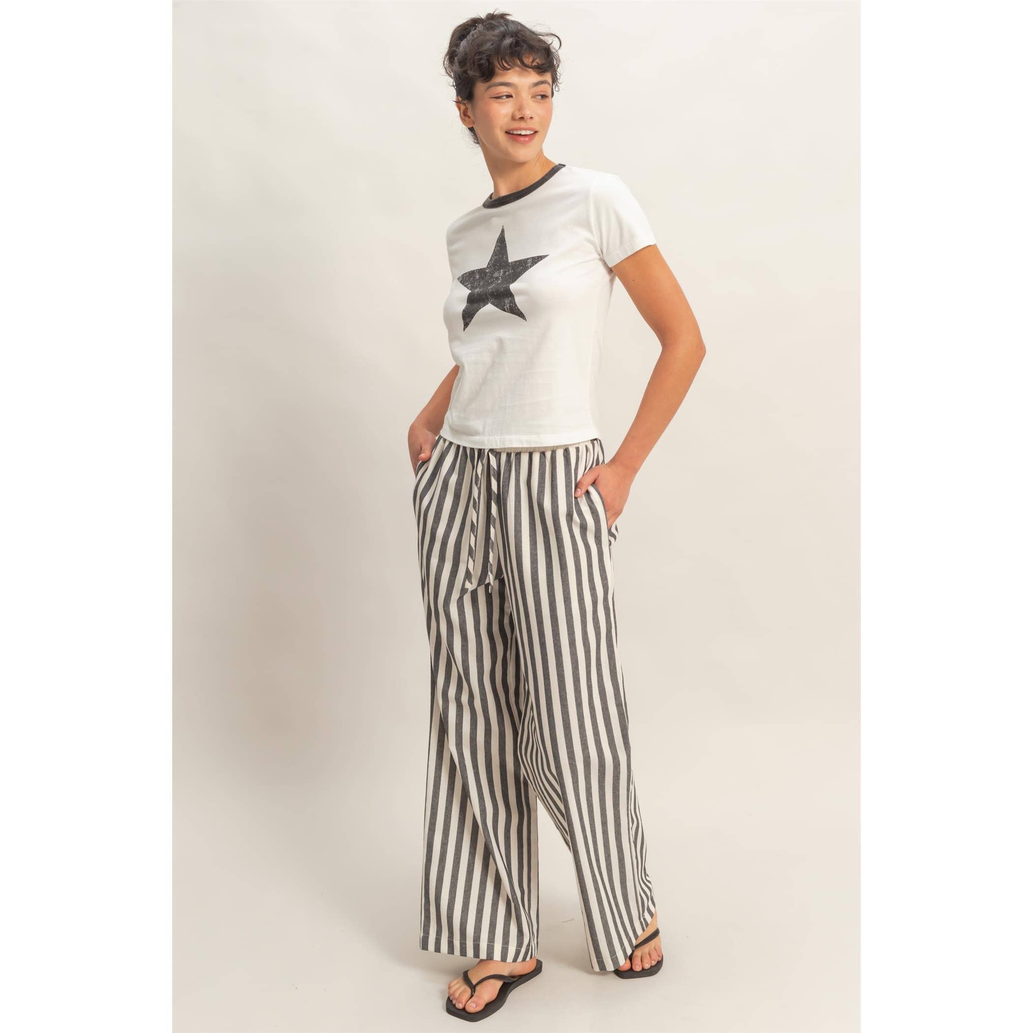 Star Graphic Crew Neck T-Shirt