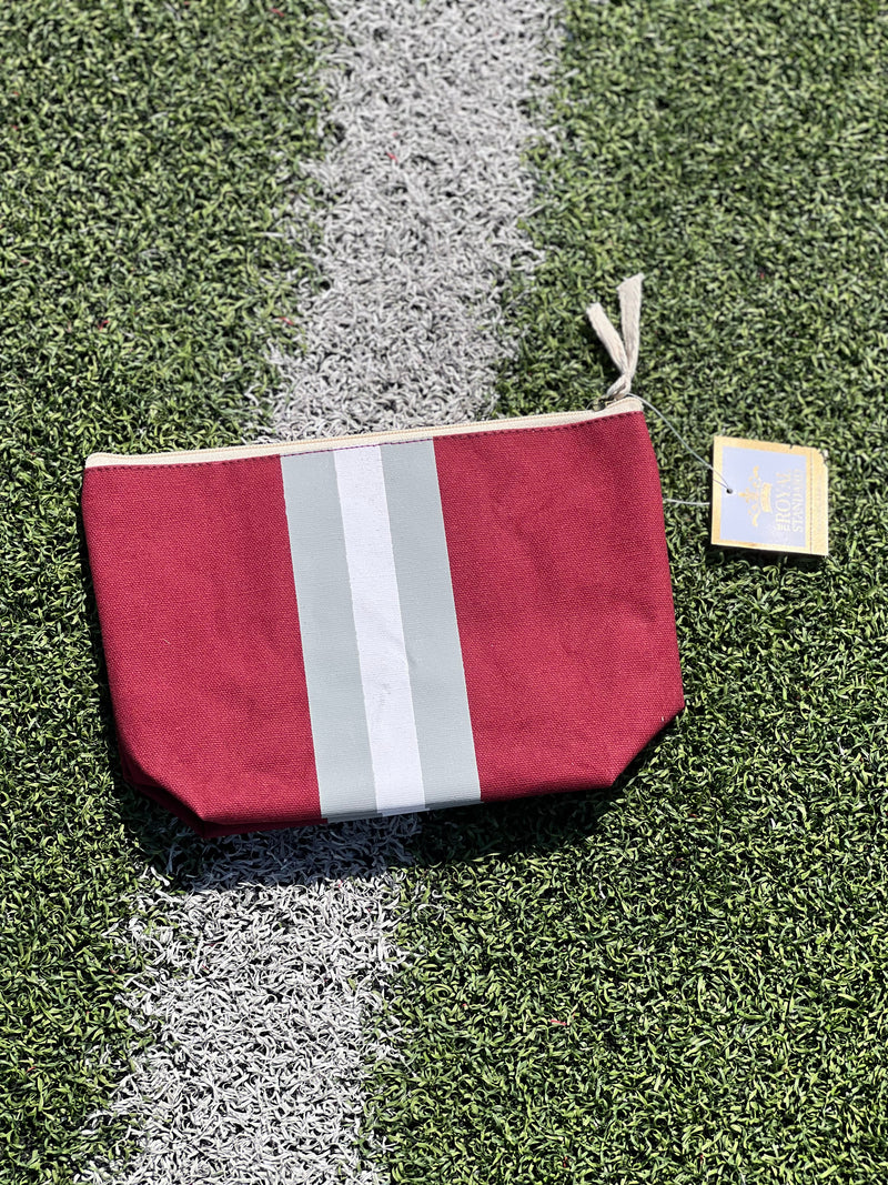 Campus Stripe Cosmetic Maroon/White/Grey