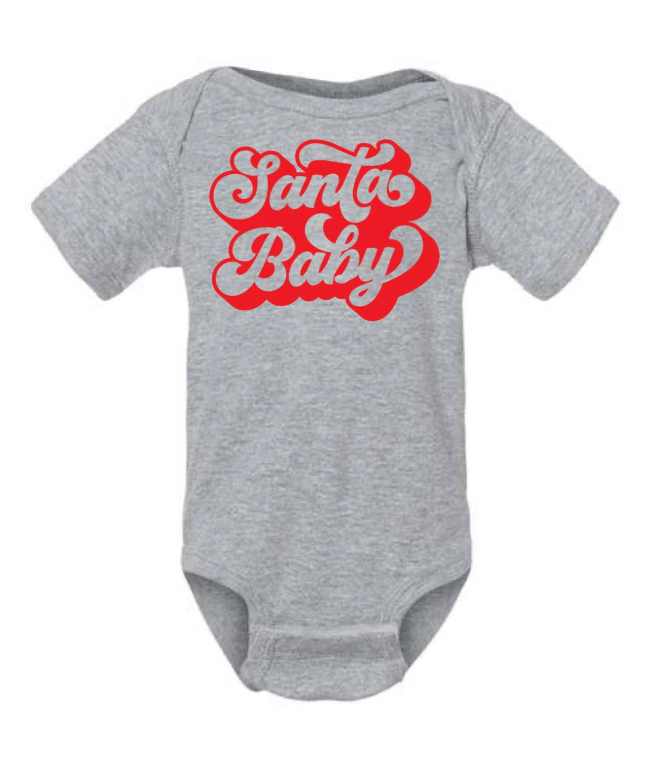 Santa Baby Athletic Grey Onesie – Rivers' Rustic Designs