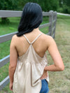 Champagne Razorback Flowy Tank