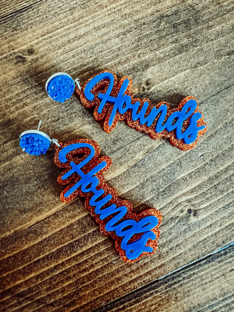 Hounds Layered Acrylic Mascot Earrings