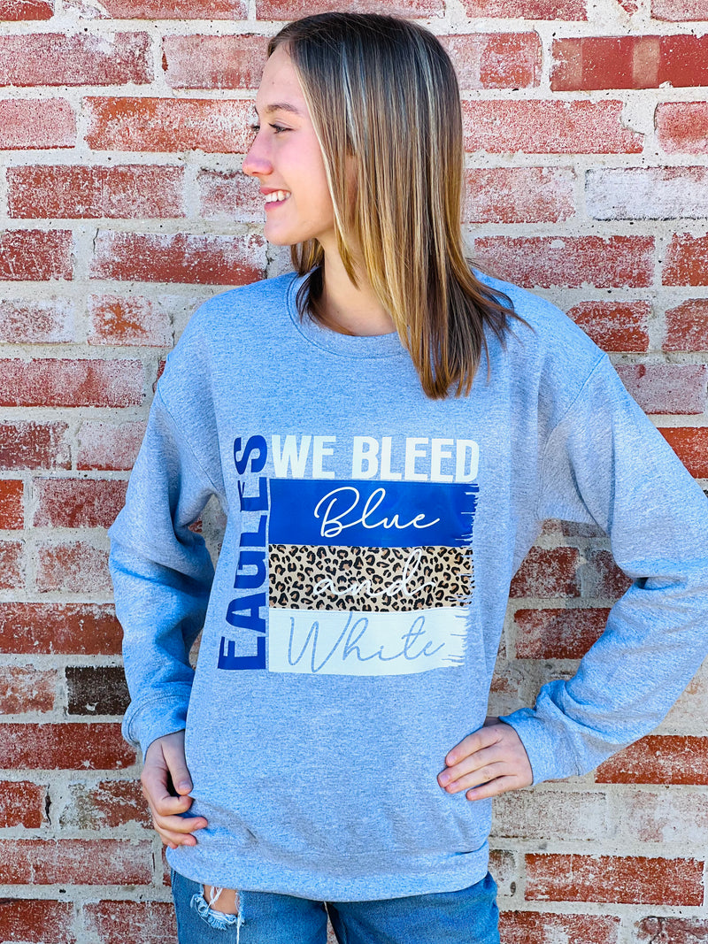 Blue Eagles We Bleed Crew Sweatshirt (Youth & Adult)